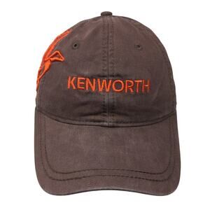 Kenworth Strapback Baseball Cap Brown One Size Adjustable Embroidered Dri-Duck